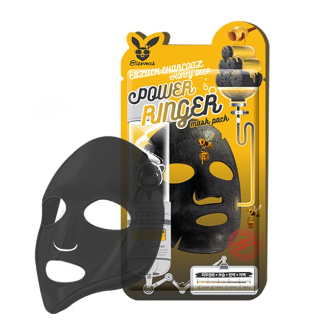 Elizavecca Black Charcoal Honey Deep Power Ringer Mask